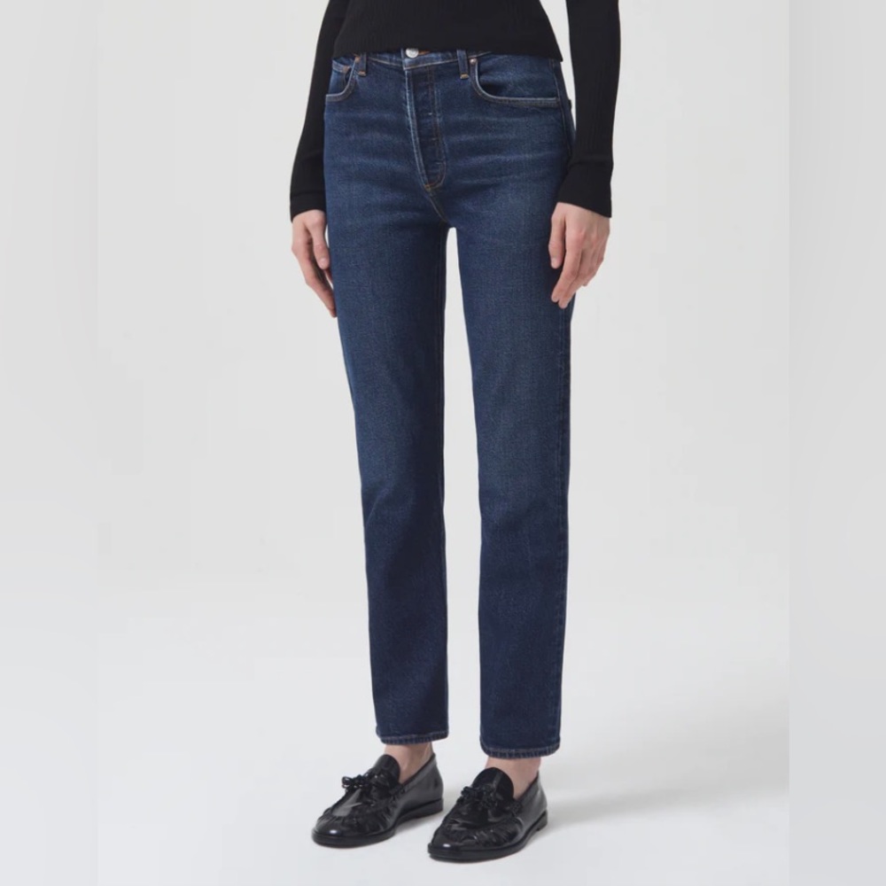 AGOLDE NWT Riley Long High Rise Straight Jeans